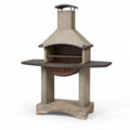 Grillkamin 160 x 80 x 220 cm Beton Steinoptik Anthrazit für den Außenbereich