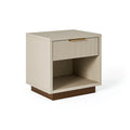Nachttisch 50 x 40 x 60 cm Holzwerkstoff Beige Braun mit Schublade moderner Stil