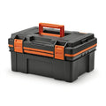 Werkzeugkoffer 50 x 30 x 25 cm Kunststoff Schwarz Orange mit Tragegriff