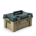 Werkzeugkoffer 45 x 25 x 23 cm Kunststoff Dunkelgrün Beige tragbarer Organizer